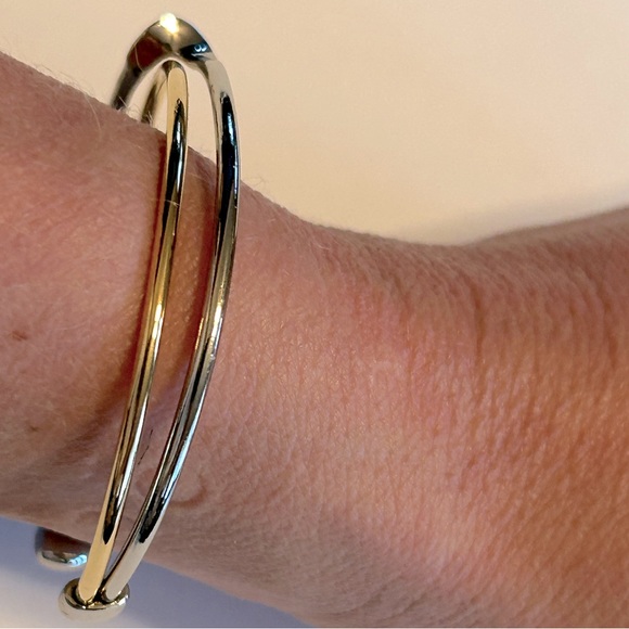 Lia Sophia two tone cuff bracelet - Picture 4 of 5